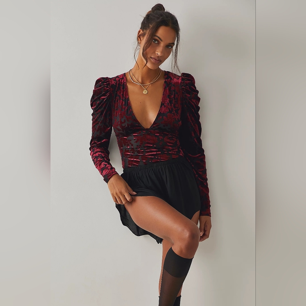 Free people magic hour velvet burnout bodysuit